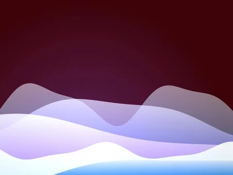 Abstract Landscape Waves Gradient Stock Illustration