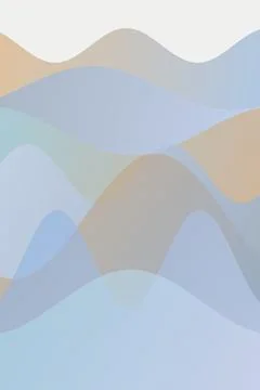 Abstract Landscape Waves Stock Illustration