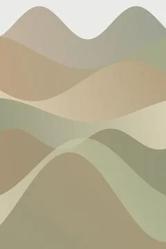 Abstract Landscape Waves Stock Illustration