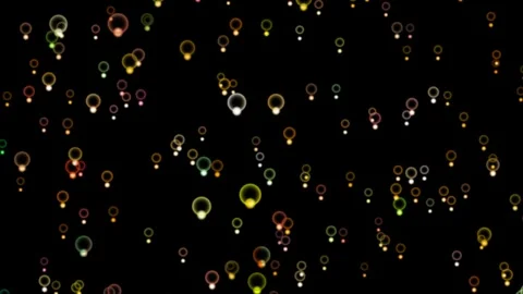 Abstract lantern floating on the night sky dark background. Lantern light f.. Stock Footage 271076768