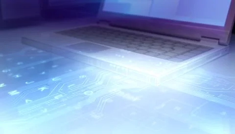 Abstract Laptop Stock Illustration