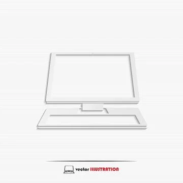 Abstract laptop web icon Stock Illustration