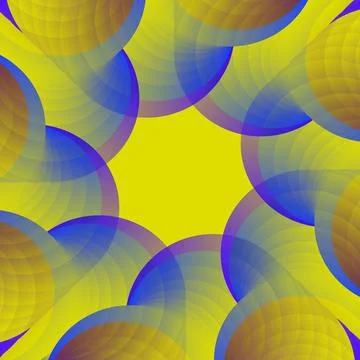 Abstract large figure of many elements arranged in a circle.3d. Stock Illustration