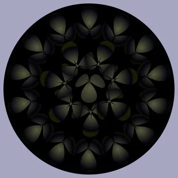 Abstract large figure of many elements arranged in a circle.3d. イラスト素材