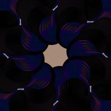 Abstract large figure of many elements arranged in a circle.3d. 스톡 일러스트