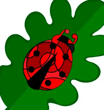 Abstract large ladybug Stock Illustration