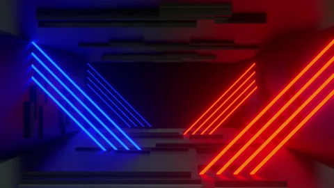 Abstract Laser Block Tunnel Background Stock-Footage 170850021