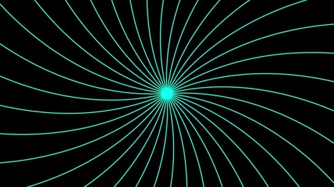 Abstract laser curve line seamless rotation on black background. Seamless n.. 動画素材 333725530
