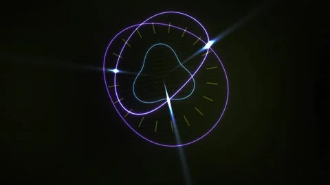 Abstract laser light beams intersecting in dark space. Stock Footage 335504781