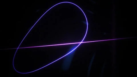 Abstract Laser Light Patterns Oscillating on a Dark Background. Stock Footage 340520158