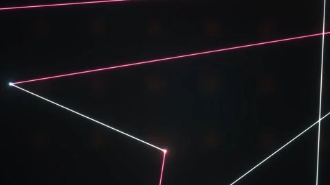 Abstract Laser Light Show Featuring Geometric Patterns and Dynamic Beams in.. Stock Footage 340519929