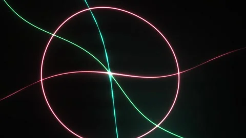 Abstract Laser Light Show Featuring Dynamic Geometric Patterns and Glowing .. Stock Footage 340519998