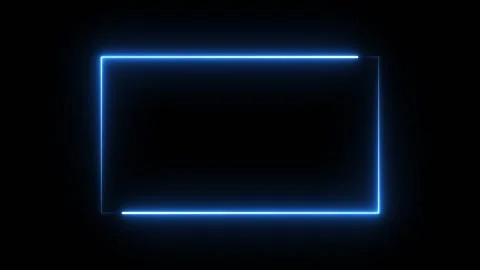 Abstract laser neon light rectangular frame video footage background. Stock Footage 252717162