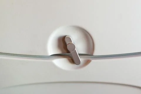 Abstract of latched back table in passenger plane Stock Photos