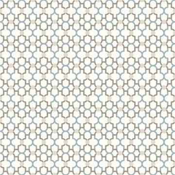 Abstract lattice pattern with dots and quatrefoil shapes. Stock Illustration