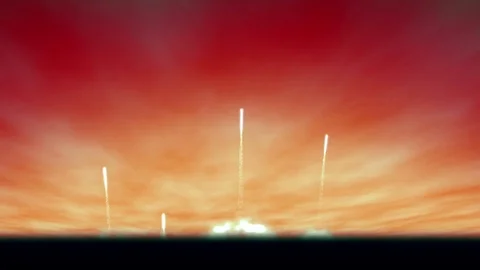 Abstract launch of missiles. 動画素材 83218133