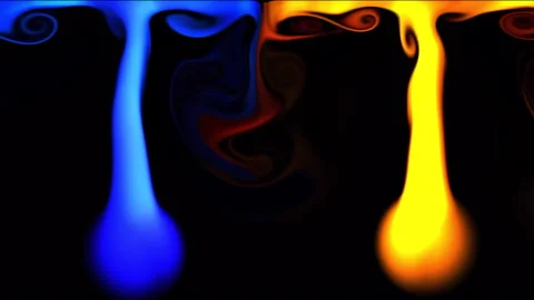 Abstract lava lamp effect bright colourful fluid blast black background Stock Footage 150163255