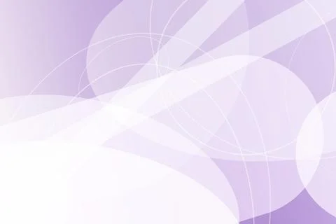 Abstract lavender and white composition features layered translucent circle.. Stock Illustration