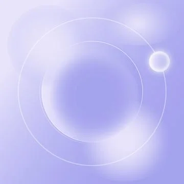 Abstract Lavender Gradient Background with Glowing White Circles, Soft Light Stock Illustration