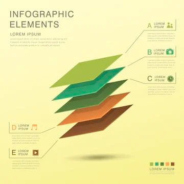 Abstract layer infographics Stock Illustration