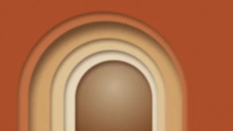 Abstract layered brown arch with gradient shades. 2d animation Stock-Footage 346039159
