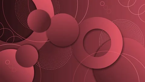 Abstract layered circles and rings with dotted halftone accents background .. Vídeos de archivo 333907256