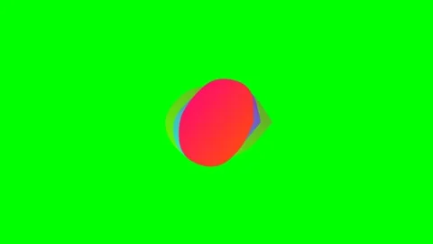 Abstract layered colorful gradient shapes on a vibrant green background scree Stock Footage 340267762