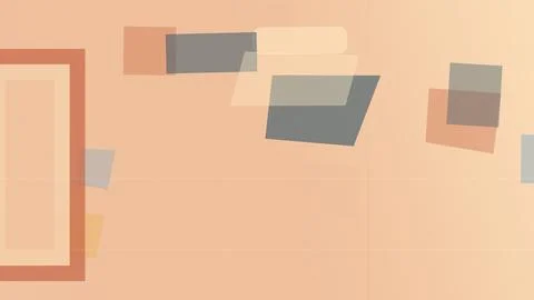 Abstract layered geometric rectangles in warm beige and gray create a calm .. Illustrazione stock