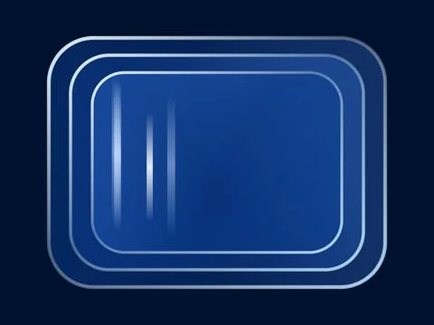 Abstract layered glass rectangles featuring deep blue gradients for modern .. Illustrazione stock