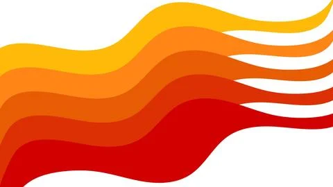 Abstract Layered Gradient Flow in Yellow, Orange, and Red on Light Background Stock Illustration
