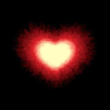 Abstract layered heart.Vector illustration. 스톡 일러스트