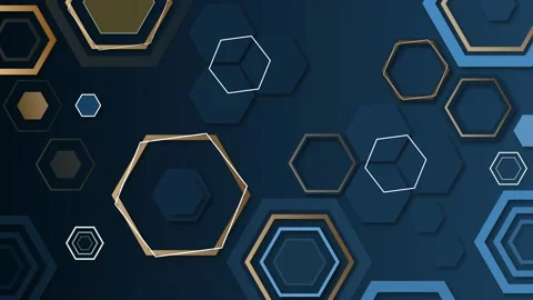 Abstract layered hexagon shape background animation, Modern background with.. Stock-Footage 329383604