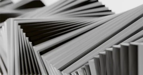 Abstract layered paper sheets background in monochrome looping animation Stock Footage 332603151