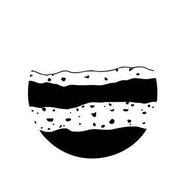 Abstract Layered Pattern: Black and White Design Stockillustratie