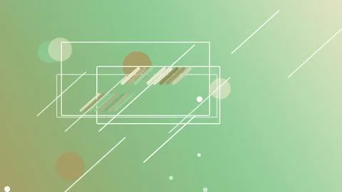 Abstract layered rectangles with diagonal stripes and floating circles drif.. Stock Illustration