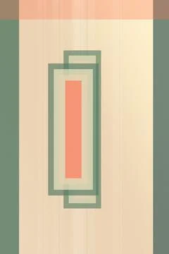 Abstract layered rectangles in peach, cream, and teal create a calm minimal.. Illustrazione stock