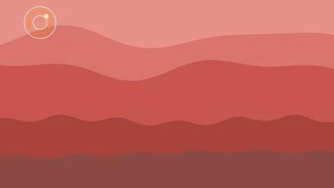 Abstract layered red landscape creates a moody monochromatic background with Stock Illustration