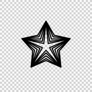 Abstract layered star shape with geometric line pattern illustration イラスト素材