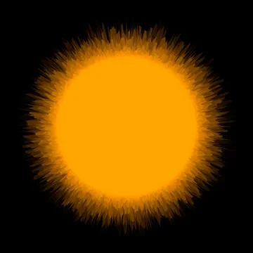 Abstract layered sun. Vector illustration. Stock Illustration