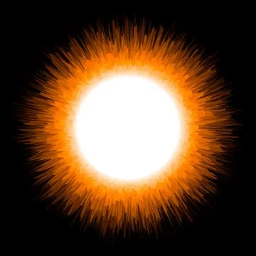 Abstract layered sun. Vector illustration. 스톡 일러스트
