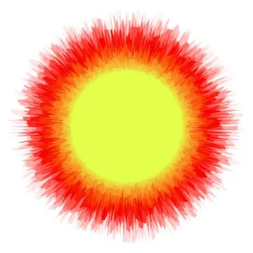 Abstract layered sun. Vector illustration. Stock Illustration