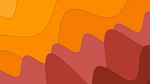 Abstract layered terrain features warm orange and red organic shapes with Stock-Illustration