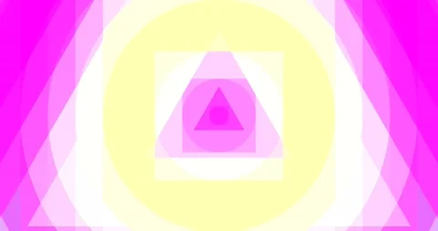 Abstract Layered Triangle Circle Square Pattern Seamless Loop Stock Footage 164187924