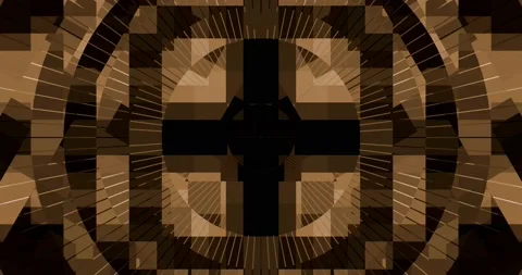 Abstract Layered Triangle Circle Square Pattern Seamless Loop Stock Footage 164191647