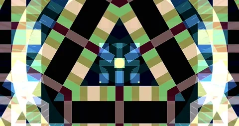 Abstract Layered Triangle Circle Square Pattern Seamless Loop Stock Footage 164198987