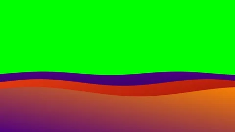 Abstract layered wave graphic with vibrant purple orange and green colors Stock Footage 340264946