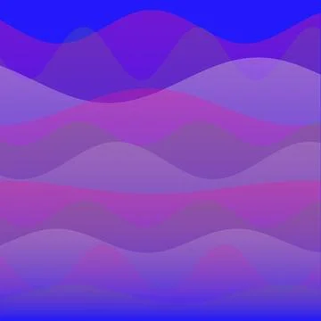 Abstract Layered Wave Pattern in Vibrant Purple and Blue Gradient for Moder.. Illustrazione stock
