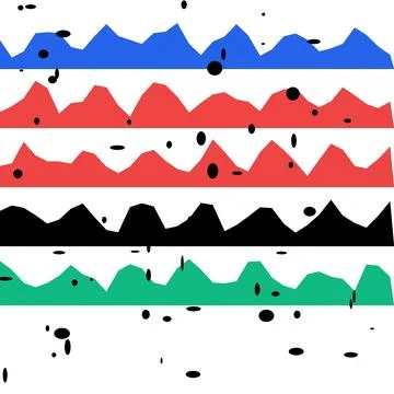 Abstract layered wave patterns illustration Stock Illustration