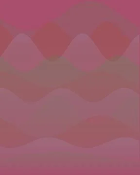Abstract Layered Wavy Pattern in Pink and Magenta Tones, Soft Fluid Flowing.. Stock Illustration