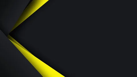 Abstract layered yellow and black geometric background. Seamless loop 4K motion  Stock Footage 334536921